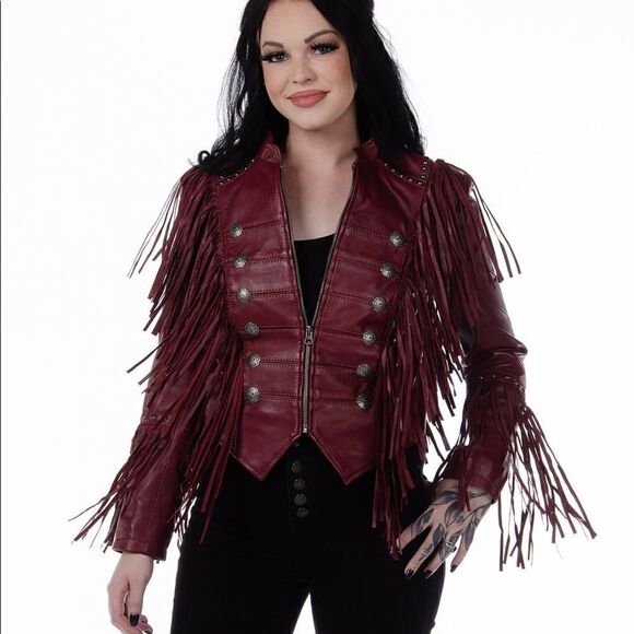 liberty Jackets & Blazers - Liberty Wear Ladies Fringe You Leather Jacket NWT